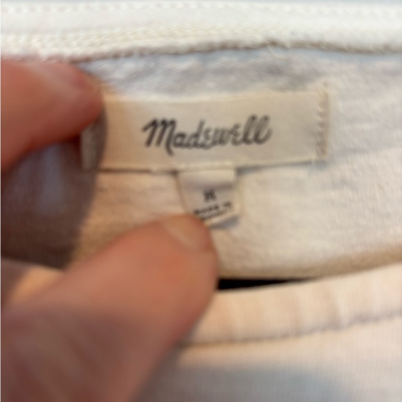 Madewell Off-White 'Queens' Long Sleeve Top Thick and Cream - Picture 3 of 4